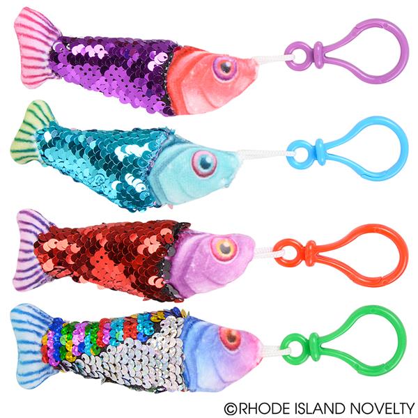 4" Sequin Fish with Clip