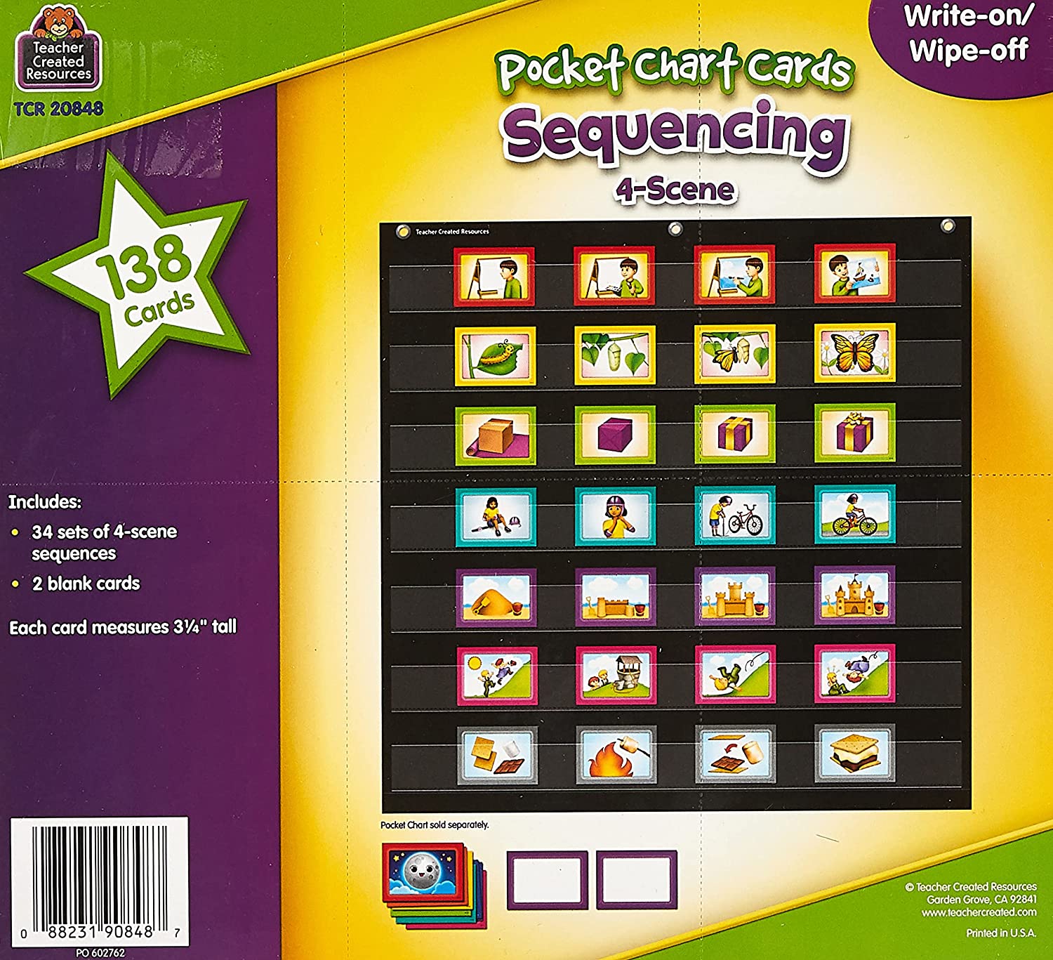 4 Scene Sequencing Pocket Chart Cards
