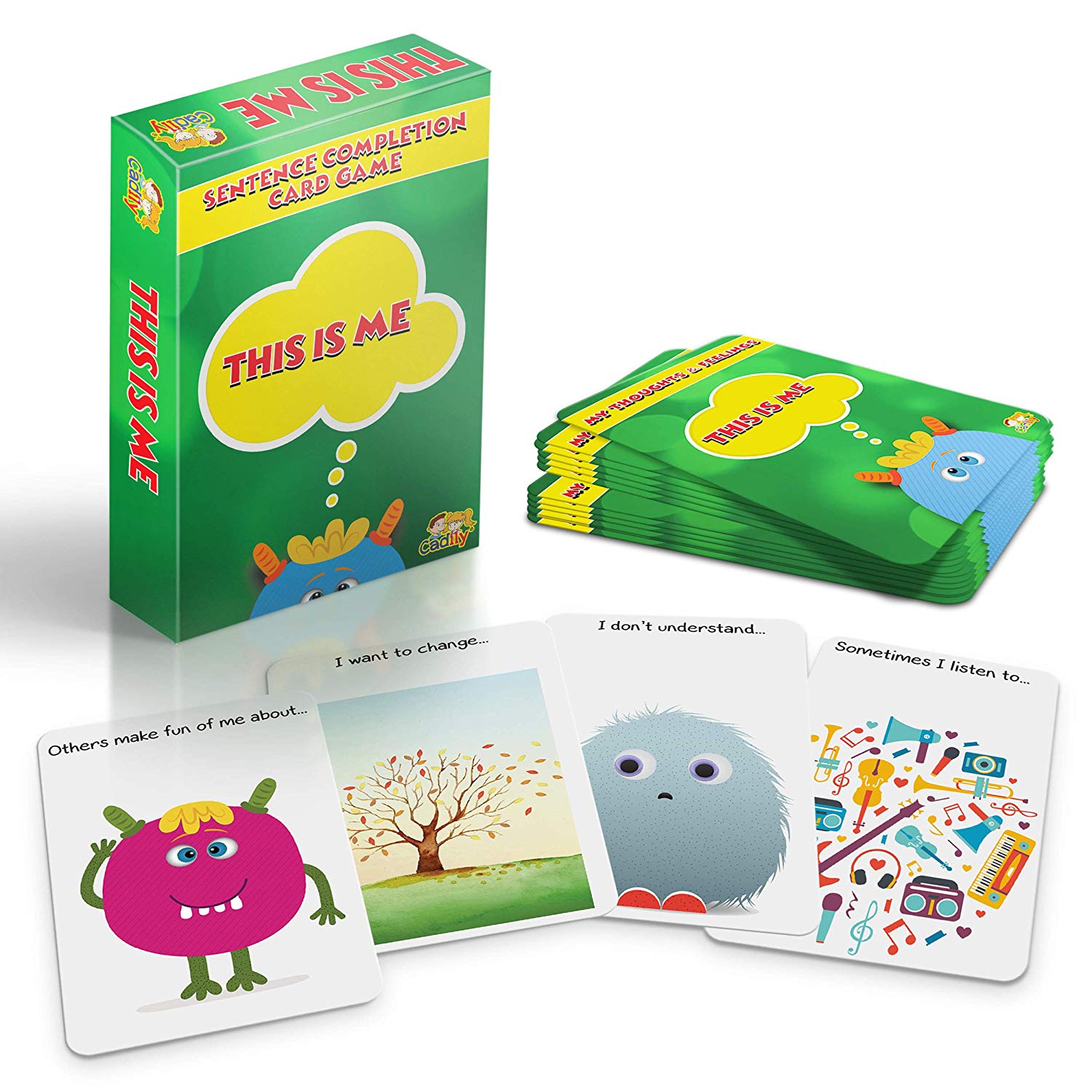 This is Me: Sentence Completion Therapy Games | Used As Social Skills Games | Counseling Games | School Games | Play Therapy Toys for Parents & Professionals to Teach Kids to Express Feelings