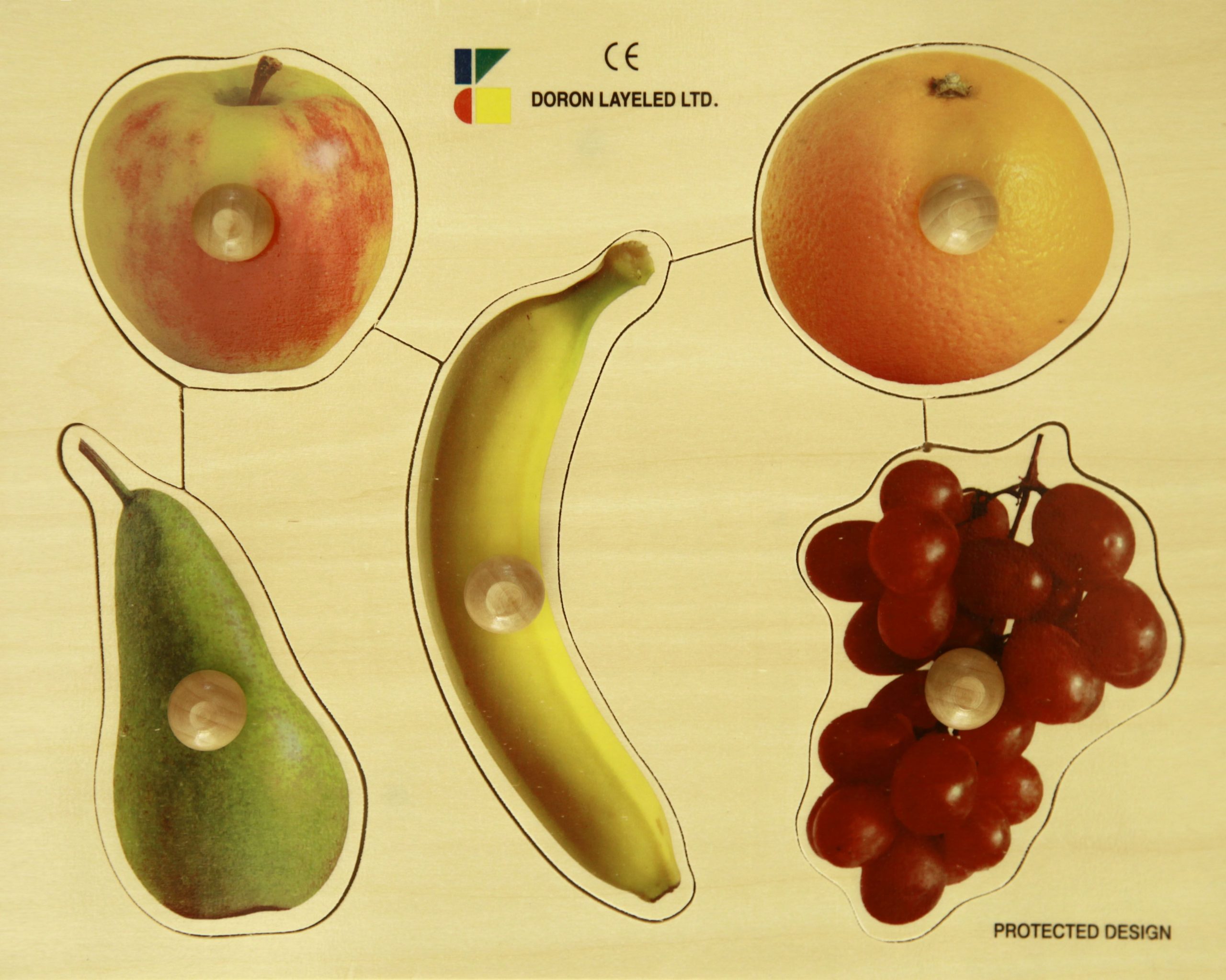 Doron Layeled Giant Wooden Puzzle - Fruits