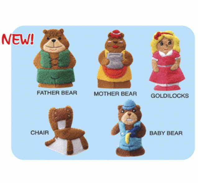 Felt Finger Puppets: Goldilocks and The Three Bears