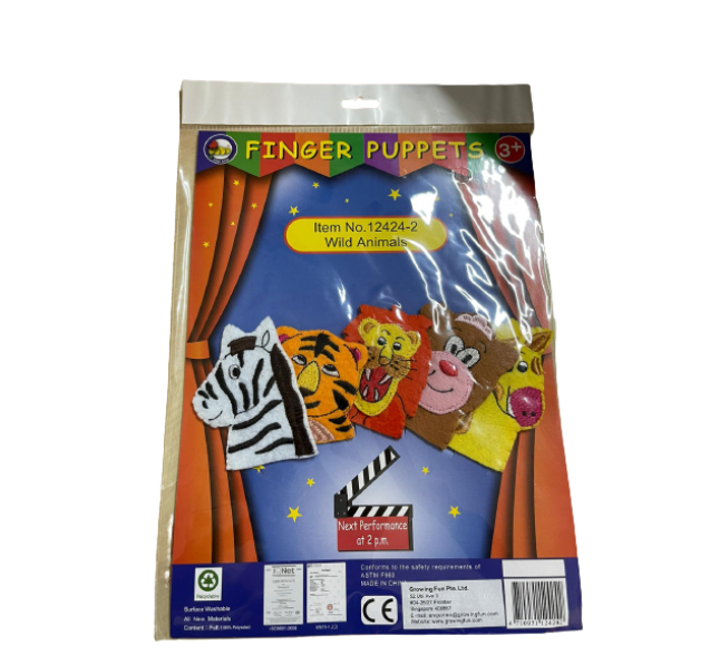 Felt Finger Puppets: Wild Animals