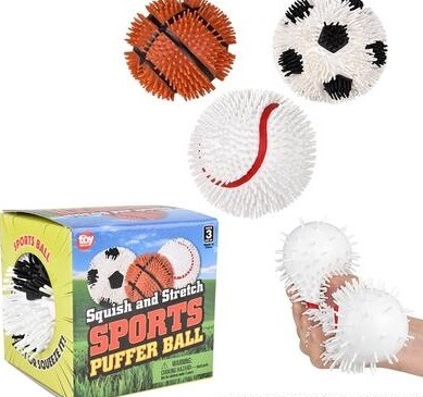 4" Squishy And Stretch Gummi Sports Ball