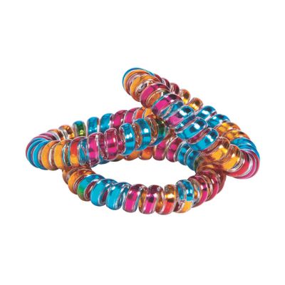 Iridescent Phone Cord Spiral Bracelet