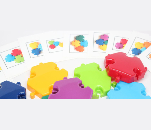 Jumbo Hexagon Blocks with Pattern Cards