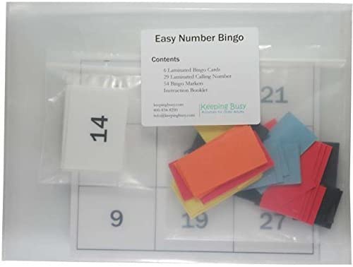 Keeping Busy Easy Number BINGO