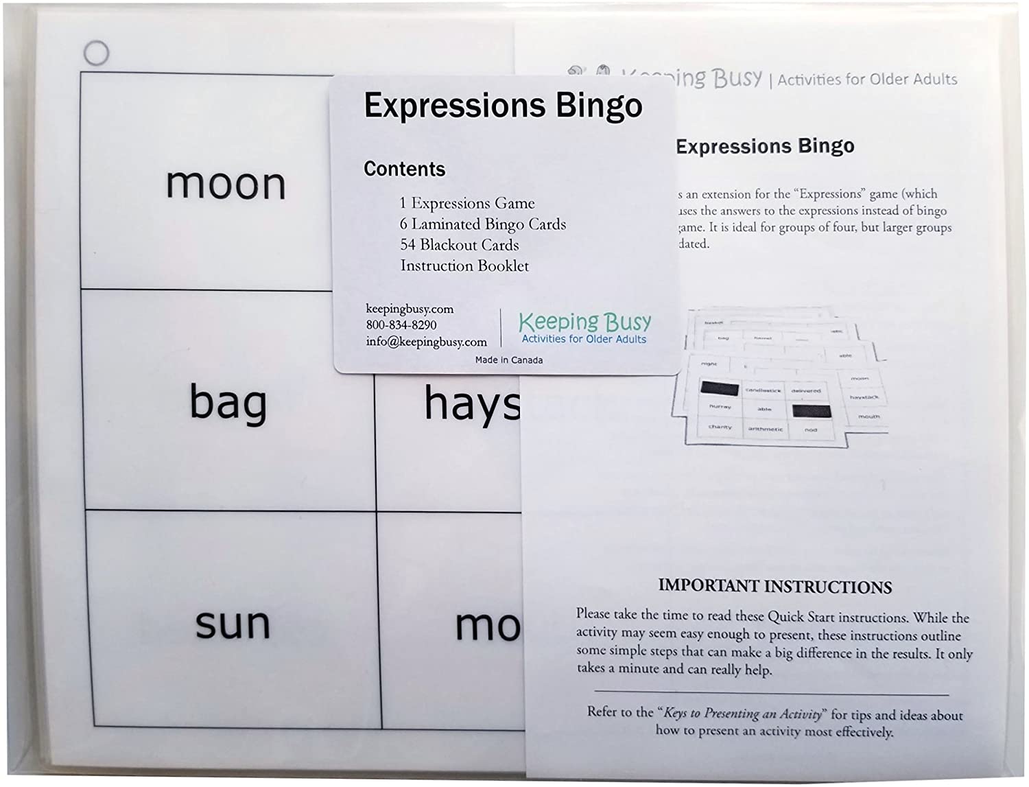 Keeping Busy Expressions BINGO Game - Image 3