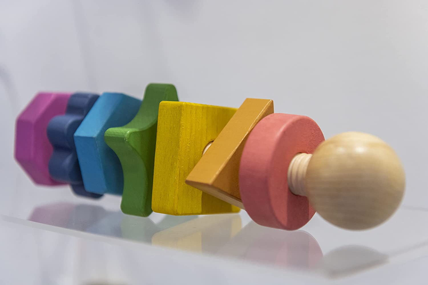 Rainbow Wooden Shape Twister