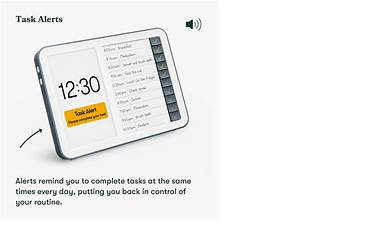 Dementia Reminder Clock with Task Alert