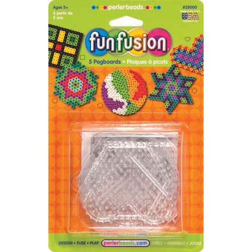 Small Basic Shapes Clear Pegboards (Pack of 5) - Image 2