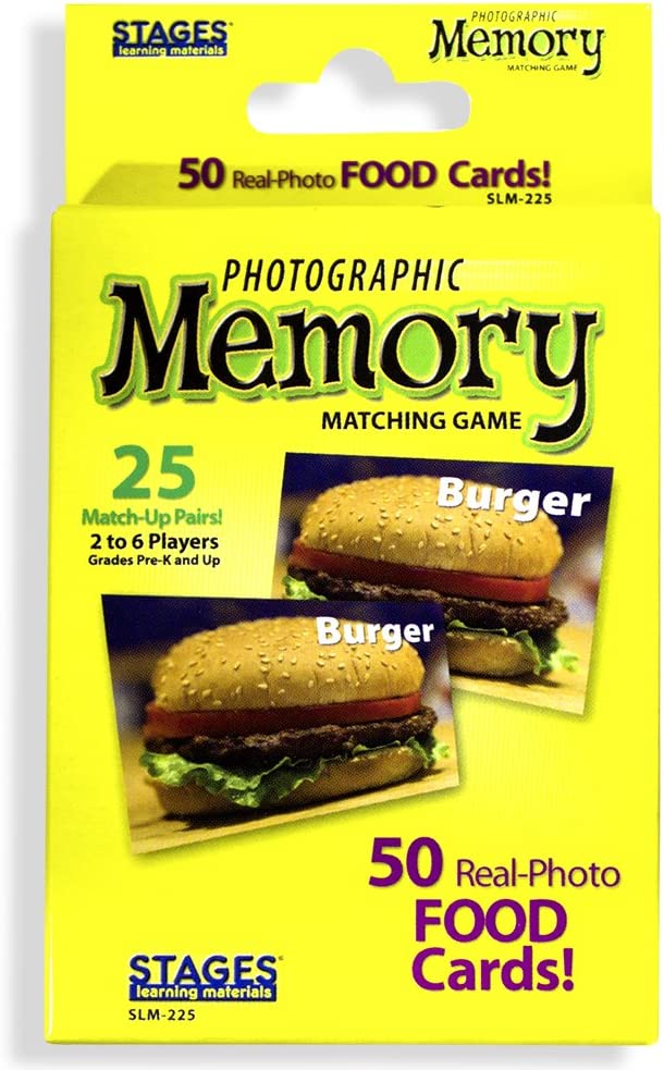 Stages Learning Materials: Picture Memory Food Cards