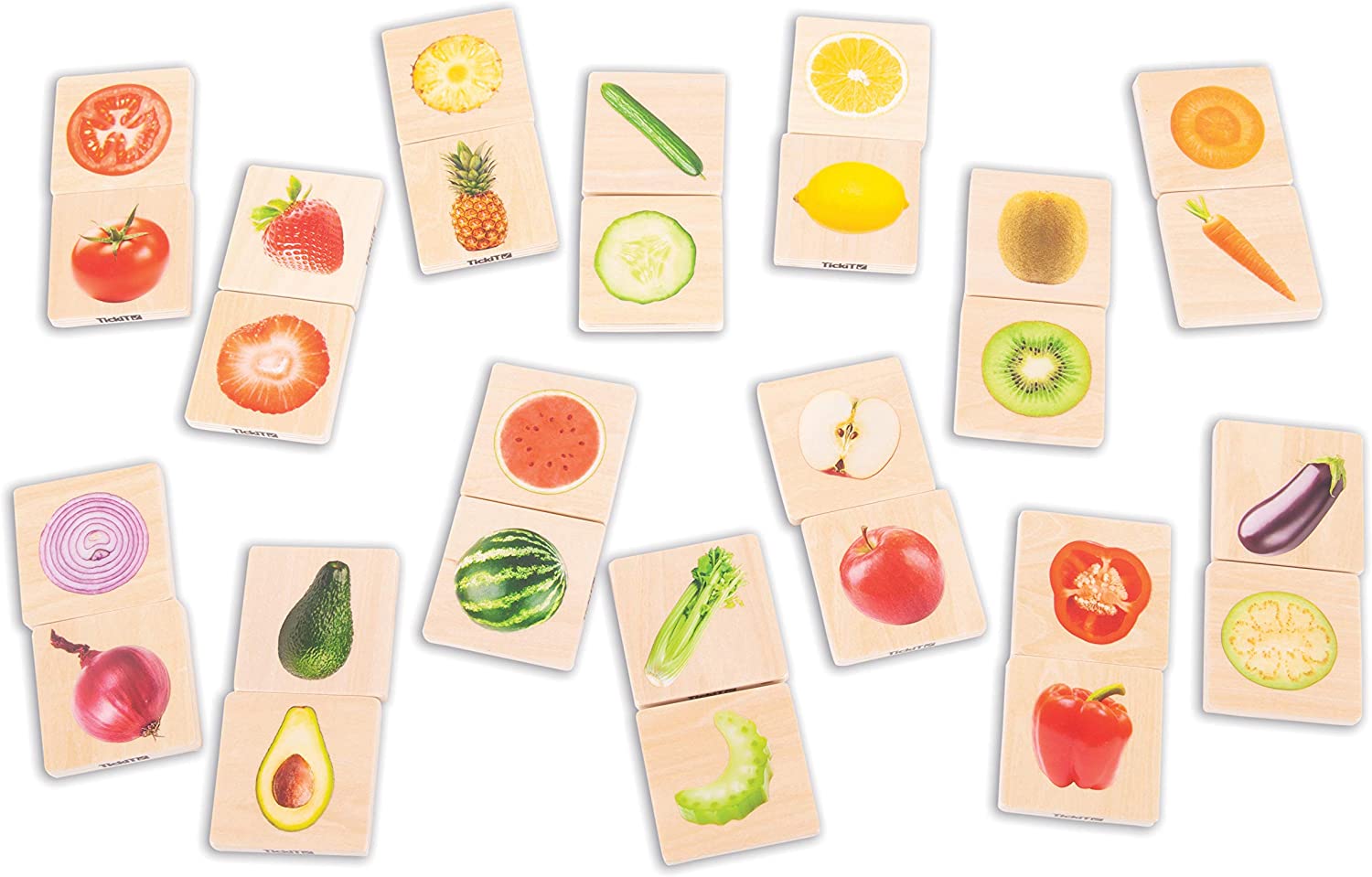 Wooden Fruits & Vegetables Match