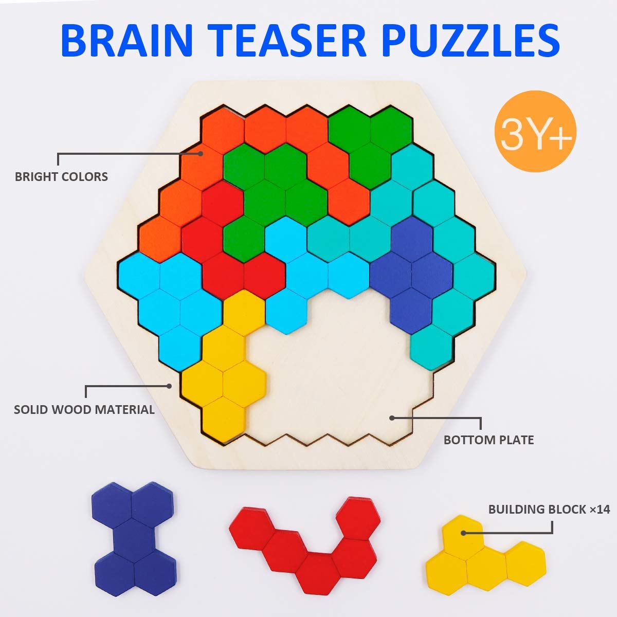 Wooden Hexagon Puzzle - Image 2