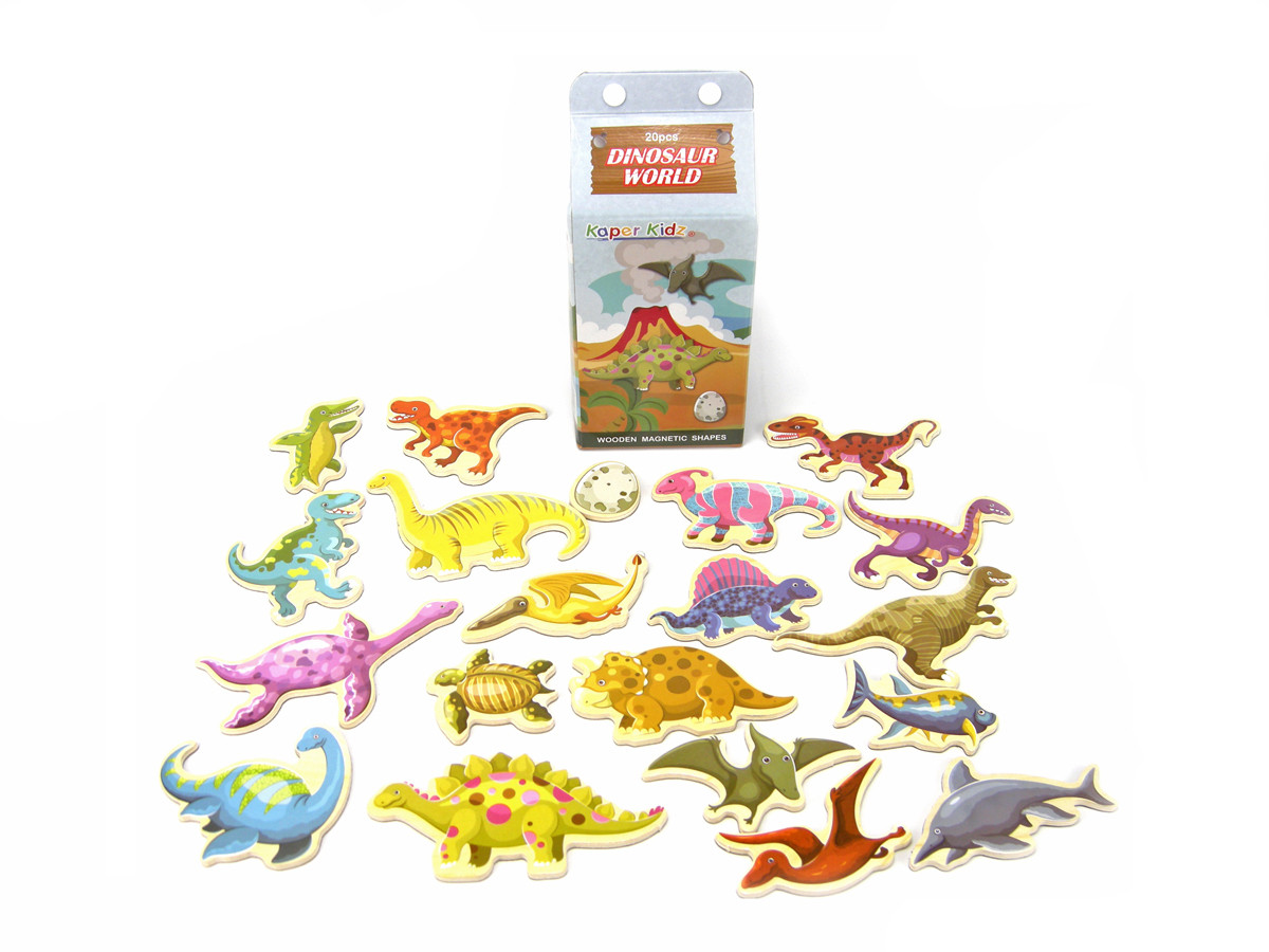 Wooden Magnetic Shapes - Dinosaurs