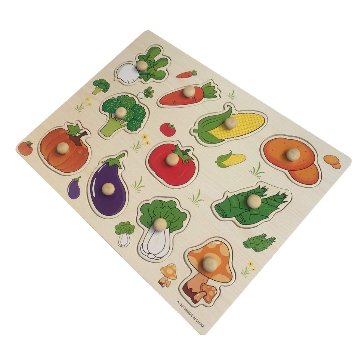 Fruits/Vegetables Early Peg Puzzle - Image 3
