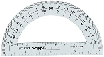 Protractor with 4 inch Ruler