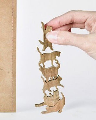 Wooden Cat Pile Set - Image 2