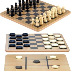 Ches checkers and tick tac toe