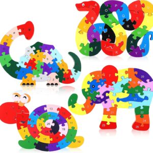 Numbers & Letters Wooden Animal Puzzle
