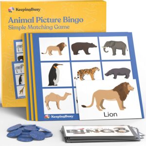 Keeping Busy Animal BINGO Game